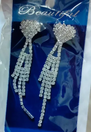 Orecchini strass pendenti