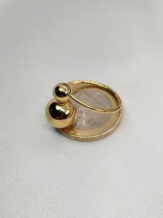 Anillo Acero Inoxidable Bolas Ajustable