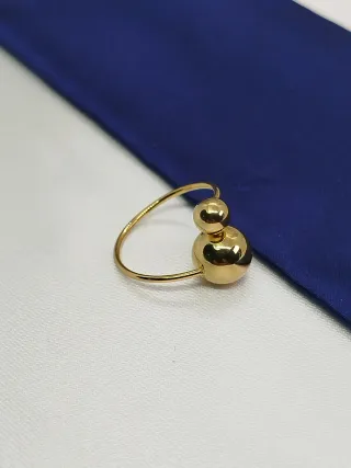 Anillo Acero Inoxidable Bolas Ajustable