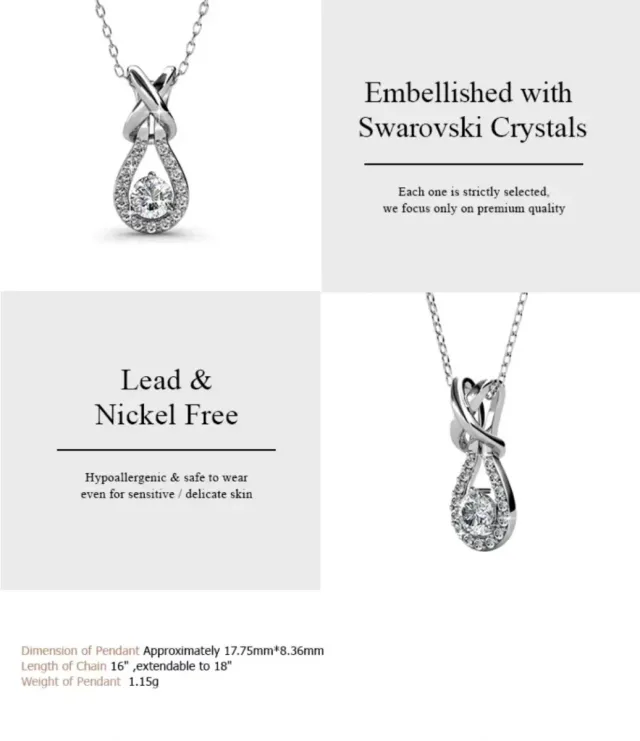 Colgante ORO ROSA Y SWAROVSKIS