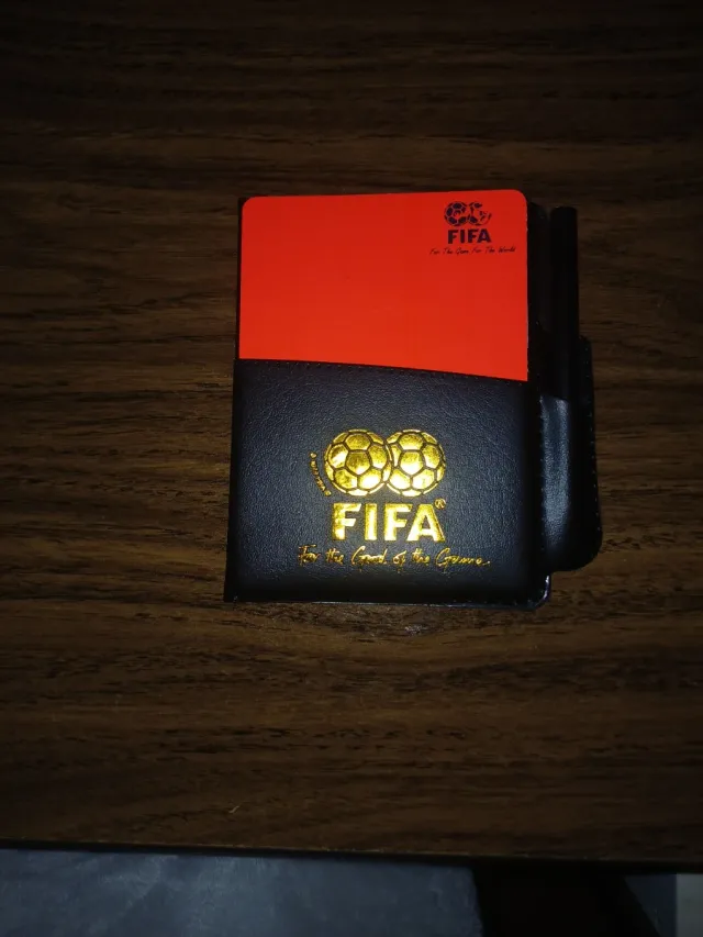 Tarjeta Roja y Negra FIFA Árbitro Fútbol