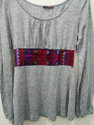 Maglia donna manica lunga fantasia colorata