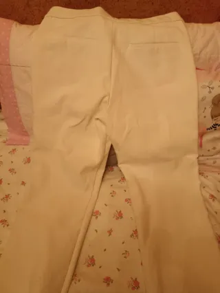 Pantalón Zara Talla L Blanco