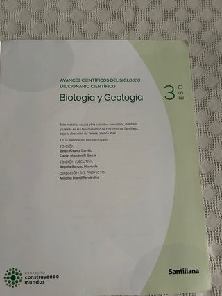 biología y geología 3 ESO . Sin usar
