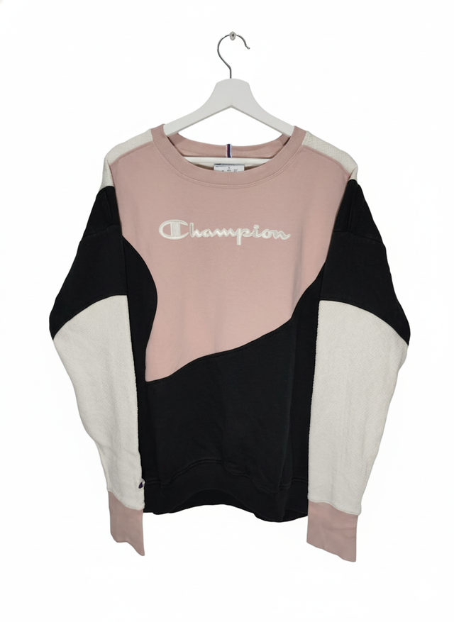 Sudadera Champion rosa y negra