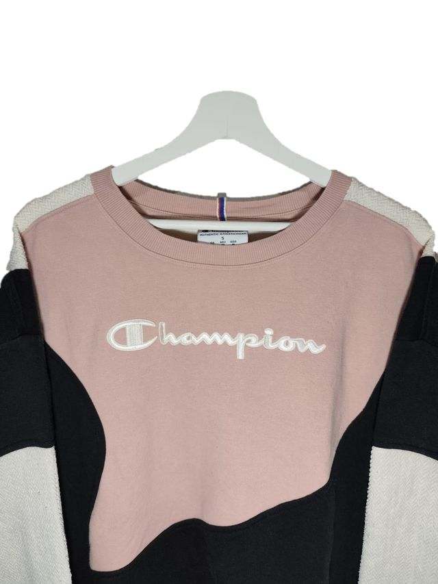 Sudadera Champion rosa y negra