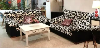 Sofá 3+2 extensible tela