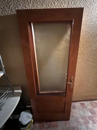 Dos puertas de Roble Vidriera Paso 82 Izquierda