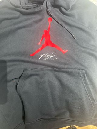 Sudadera Jordan Negra Roja Seminueva