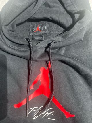 Sudadera Jordan Negra Roja Seminueva