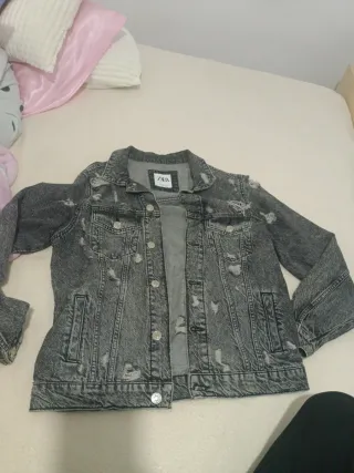 Chaqueta vaquera desgastada hombre