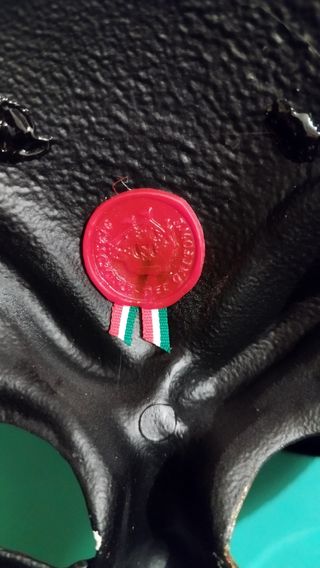 Máscara Veneciana Original Roja y Dorada