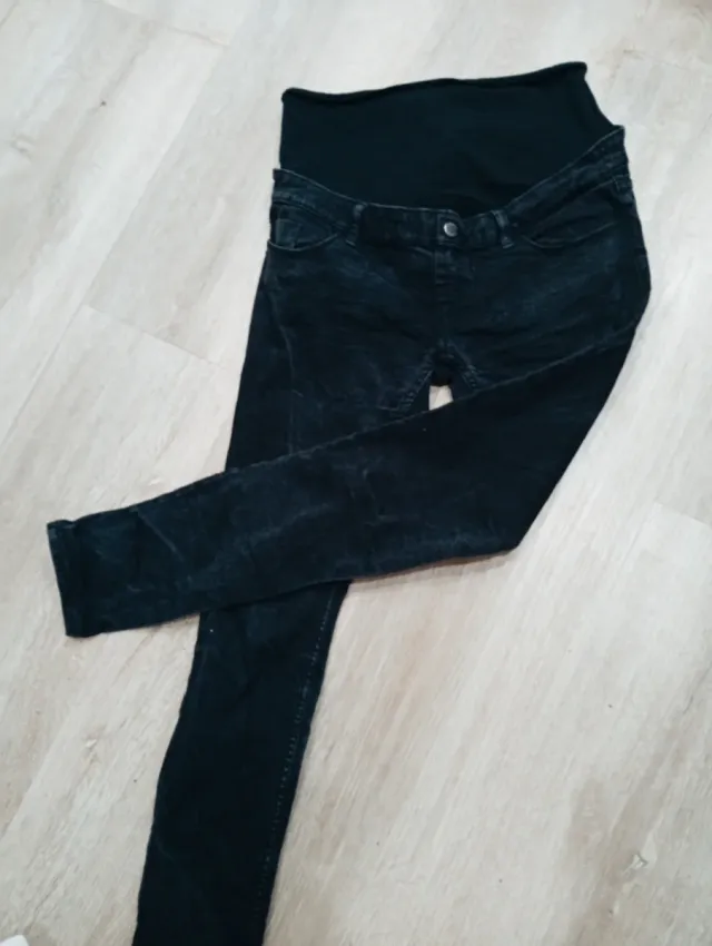Pantalón premamá vaquero negro