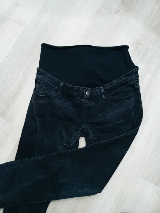 Pantalón premamá vaquero negro