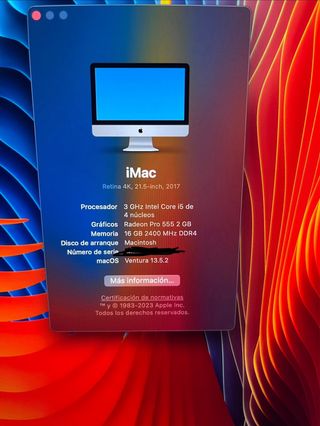 iMac 21,5 Apple Plata Multicolor