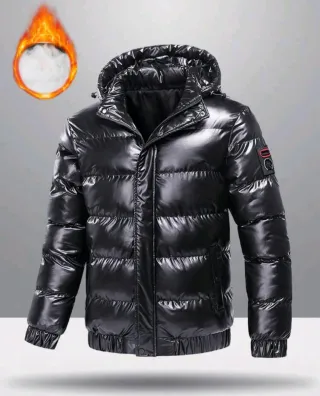 Abrigo acolchado invierno negro