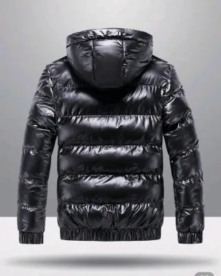 Abrigo acolchado invierno negro