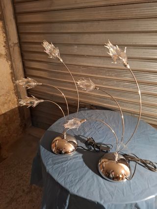 Coppia applique moderne base acciaio