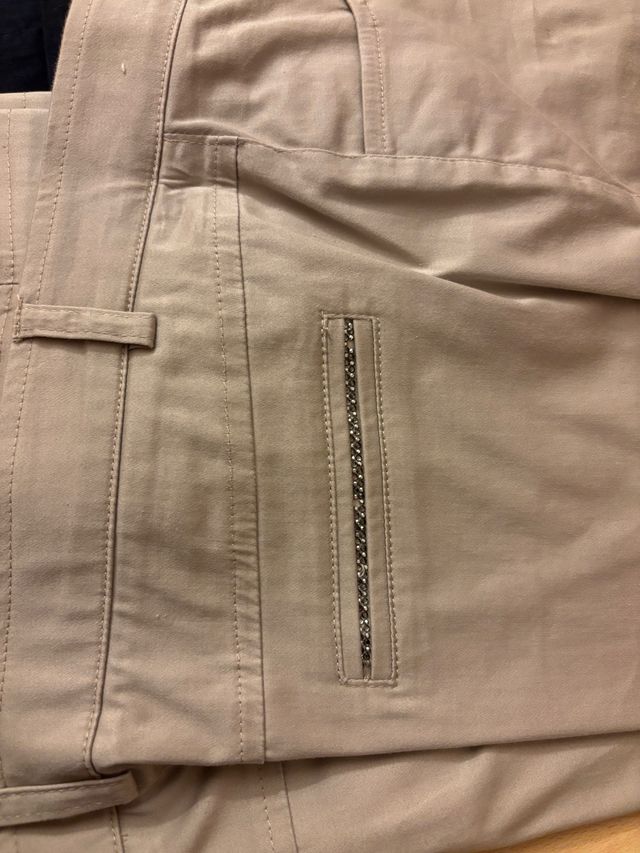 Pantalone cotone beige