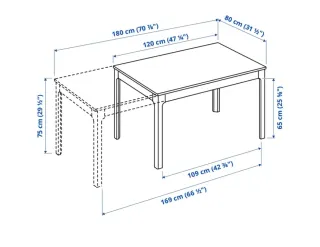Mesa extensible Ekedalen Ikea blanca