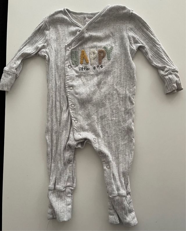 Pijama bebé 9/12 meses 80cm gris