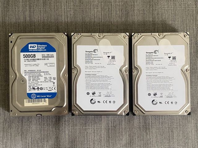 2 Discos Duros Seagate y WD 500GB + 1.5TB