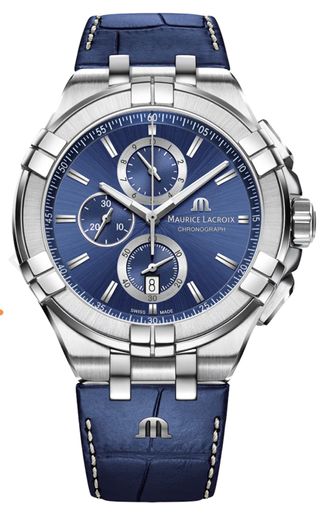 Reloj Maurice Lacroix Cronógrafo Azul y Plateado