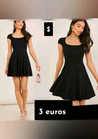 Vestido negro talla S