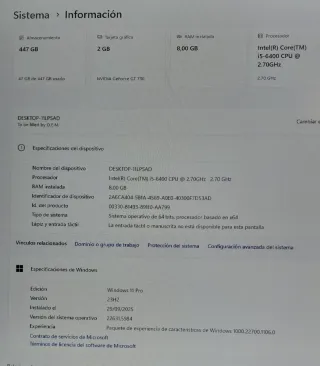 Ordenador sobremesa i5