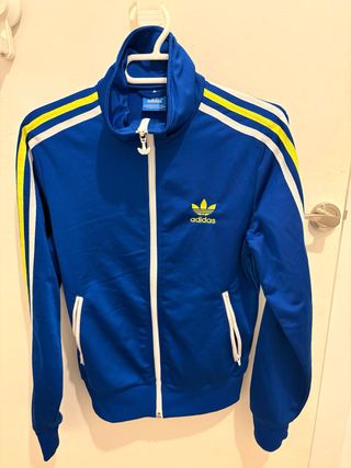 Chaqueta Adidas Azul y Amarillo Talla XS