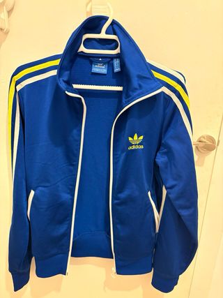 Chaqueta Adidas Azul y Amarillo Talla XS