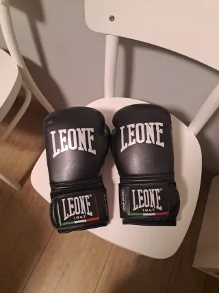 Guantes de Boxeo Leone Negros 10 - OZ