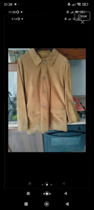 Giacca scamosciata beige uomo