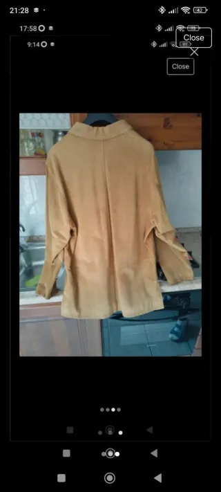 Giacca scamosciata beige uomo