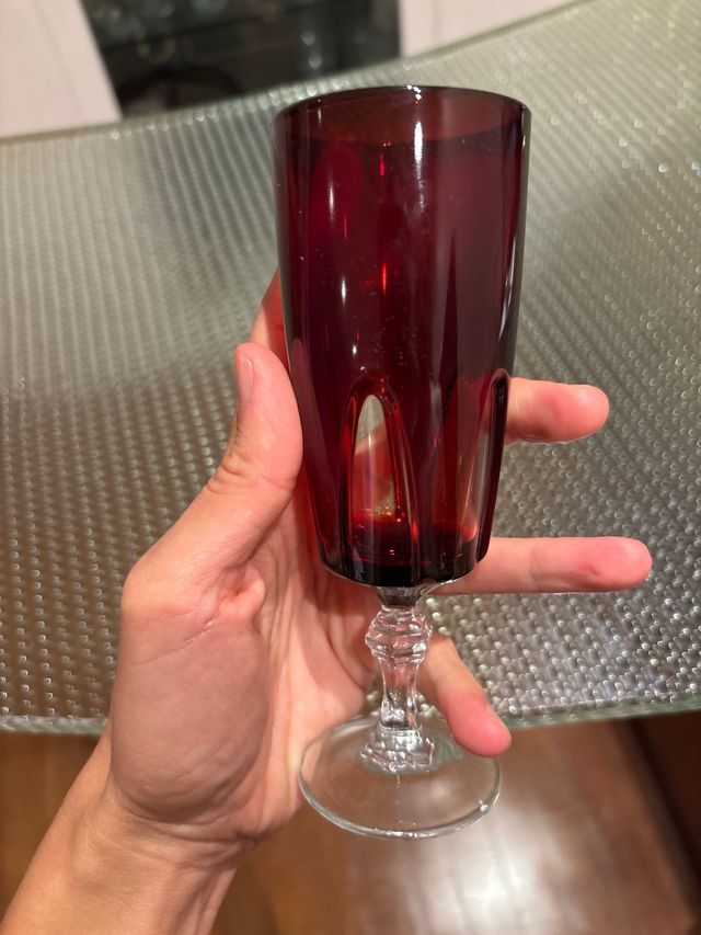 Juego de copas de cristal