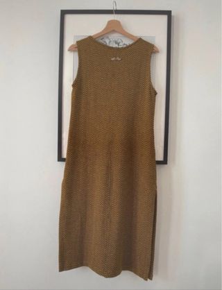 Vestido punto sin mangas chevron