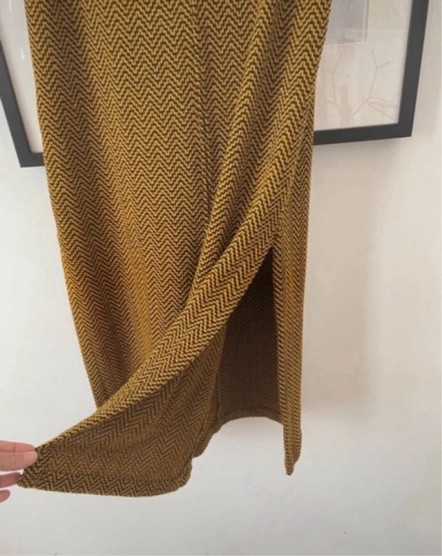 Vestido punto sin mangas chevron