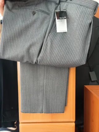Pantalón CHAQUE Raya Diplomática Gris T.52