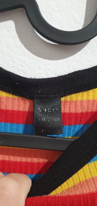Camiseta de rayas multicolor