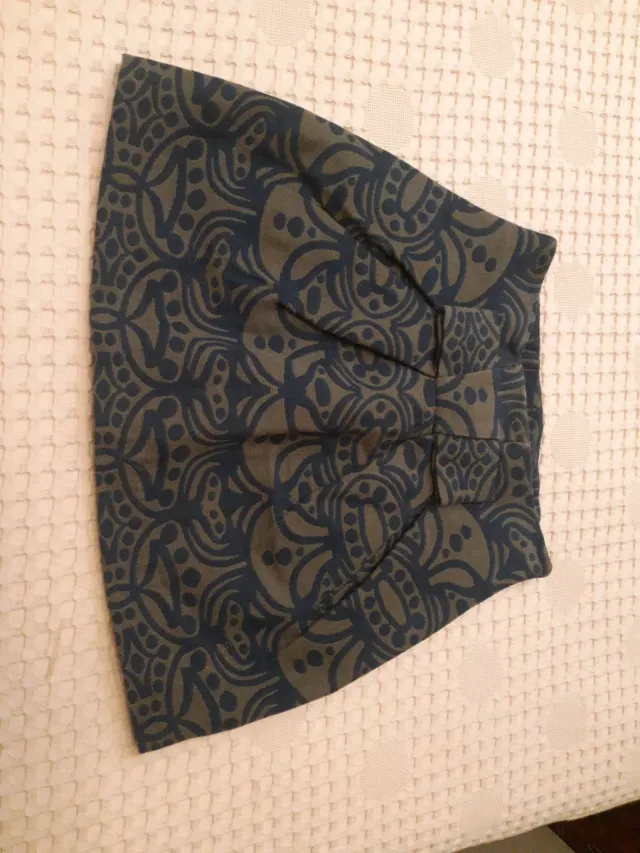 Falda Hoss Intropia azul marino y topo