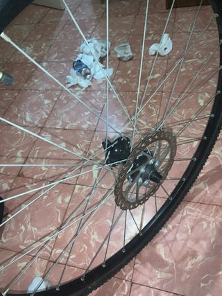 una rueda i el freno del desco