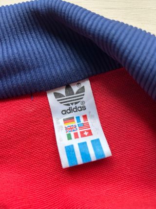 Chaqueta Adidas Vintage Roja y Azul