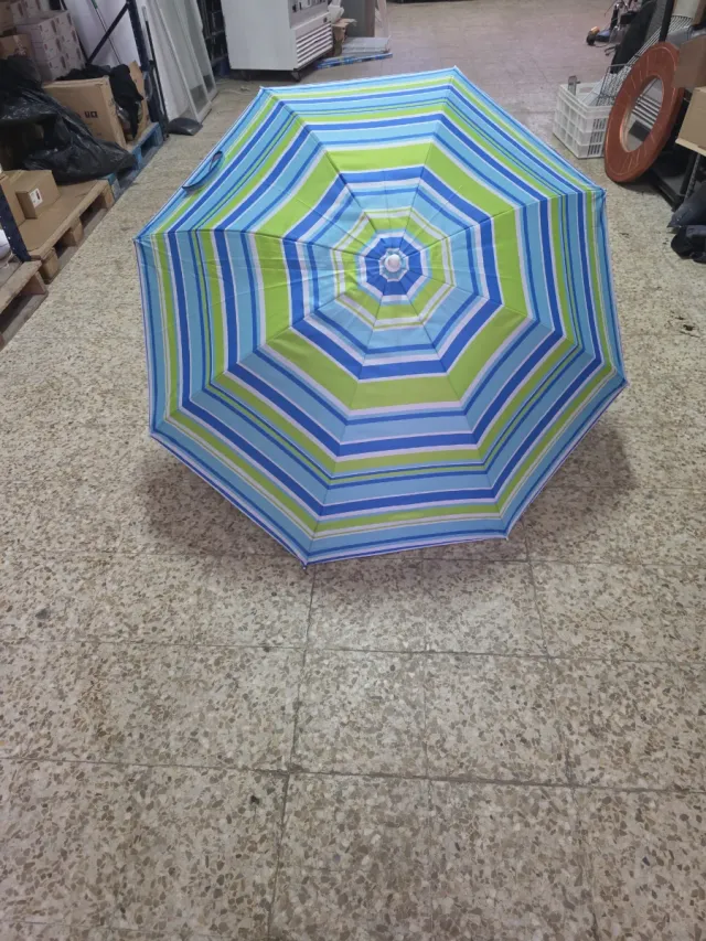 Sombrilla playa 180cm aluminio curvo