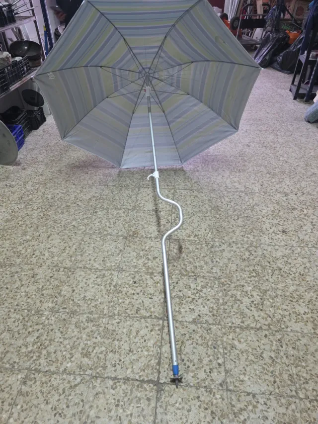 Sombrilla playa 180cm aluminio curvo