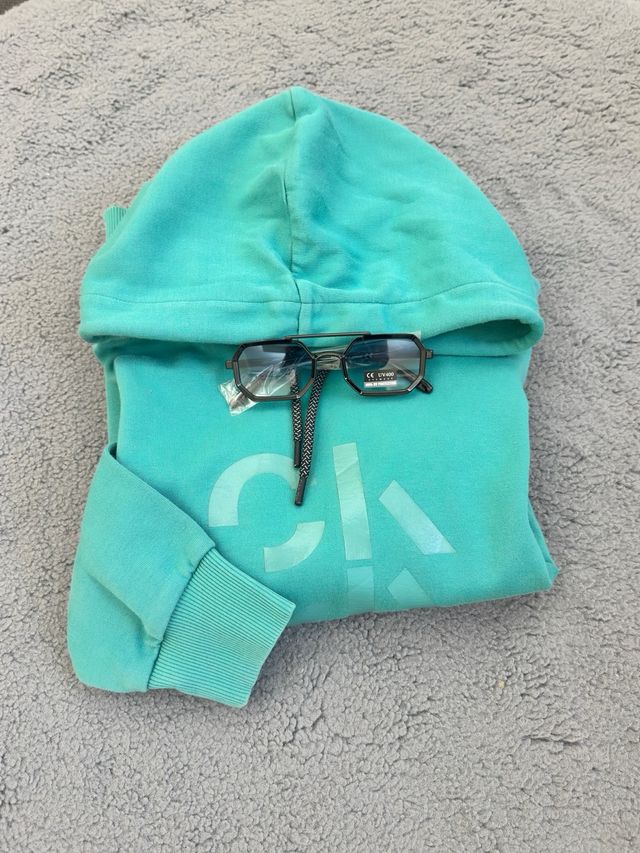 Felpa Calvin Klein Teal Uomo