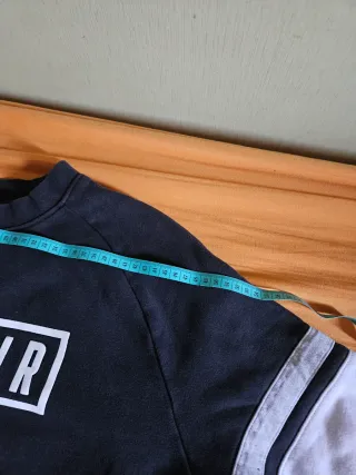 Felpa Nike Air nera e bianca senza cappuccio - S