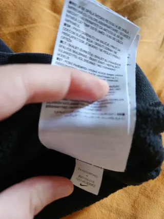 Felpa Nike Air nera e bianca senza cappuccio - S