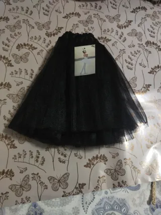 Falda de tul negra