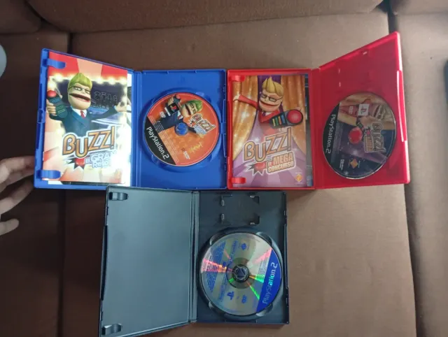 Buzz Pulsadores + 3 Juegos PS2