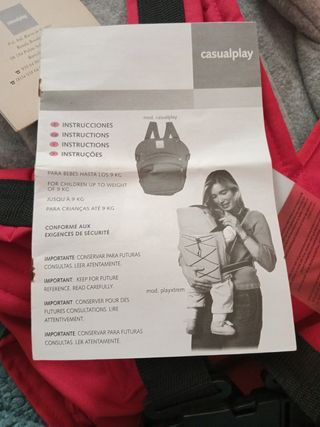 Mochila portabebés ergonómica